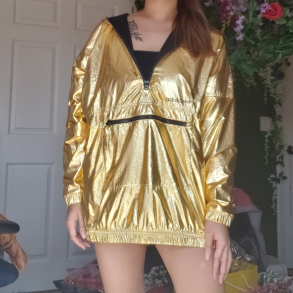 New Adidas Windbreaker in Gold - Picture 3 of 5